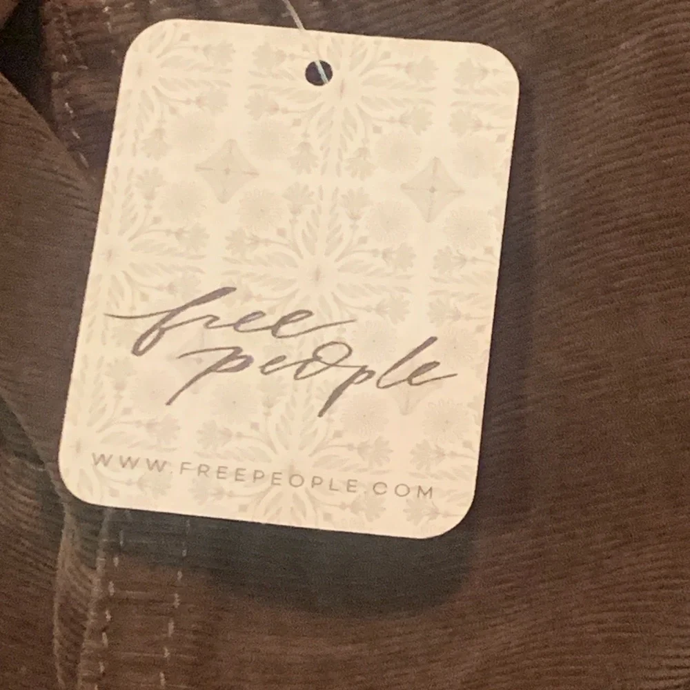 $178 NEW Free People We The Free Lennox Corduroy Chocolate Brown Sz L Jumpsuit